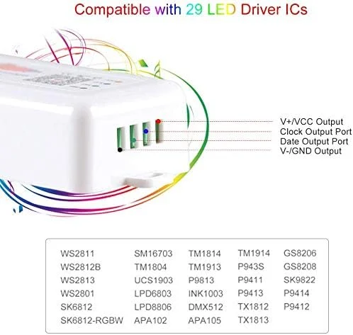 درایور کنترلر پیکسلی RGB SP107e دیتاپذیر 3 درایور کنترلر پیکسلی RGB SP107e دیتاپذیر