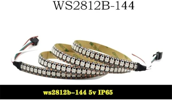 نواری RGB دیتاپذیر 5 ولت تراکم 144 مشکی 5 نواری RGB دیتاپذیر 5 ولت تراکم 144 مشکی