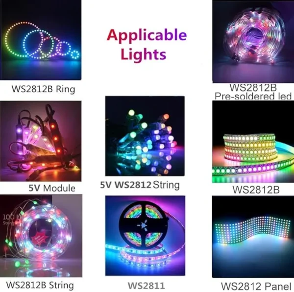 درایور کنترلر RGB پیکسلی SP621E دیتاپذیر 600 پیکسل 4 درایور کنترلر RGB پیکسلی SP621E دیتاپذیر 600 پیکسل