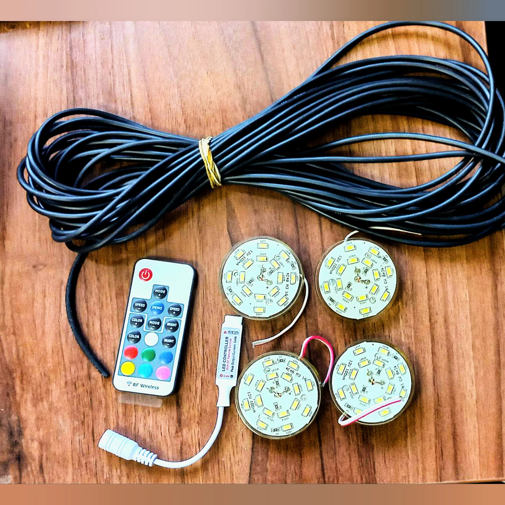 چراغ زیر شاسی خودرو پکیج کامل ۴ عددی 1 چراغ زیر شاسی خودرو پکیج کامل ۴ عددی