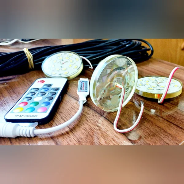 چراغ زیر شاسی خودرو پکیج کامل ۴ عددی 4 چراغ زیر شاسی خودرو پکیج کامل ۴ عددی