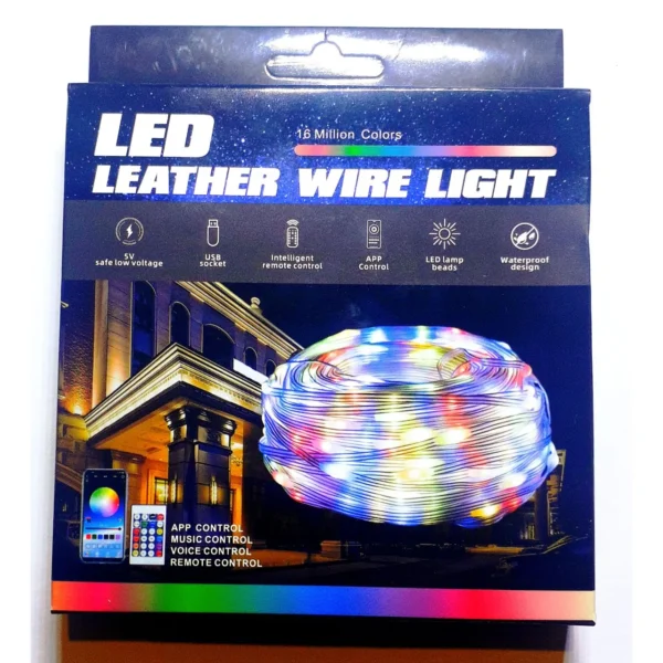 ریسه مفتولی RGB برنامه پذیر 10 متری USB و ریموت 8 ریسه مفتولی RGB برنامه پذیر 10 متری USB و ریموت