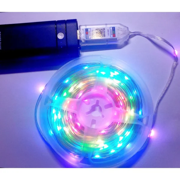 ریسه مفتولی RGB برنامه پذیر 10 متری USB و ریموت 9 ریسه مفتولی RGB برنامه پذیر 10 متری USB و ریموت