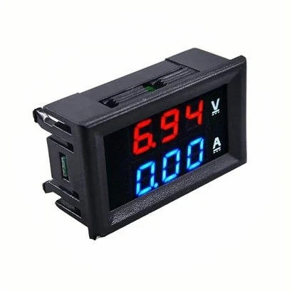 ولتمتر و آمپرمتر DC روپنلی 10 آمپر 0v-100v 1 ولتمتر و آمپرمتر DC روپنلی 10 آمپر 0v-100v