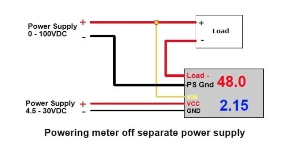 ولتمتر و آمپرمتر DC روپنلی 10 آمپر 0v-100v 3 ولت متر آمپر متر 10 آمپر