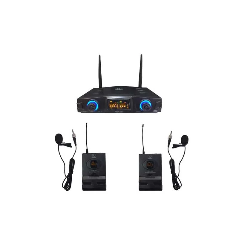 میکروفن بی سیم P.V پی وی مدل HUR-302 دو یقه ای 1 میکروفن بی سیم P.V پی وی مدل HUR-302 دو یقه ای