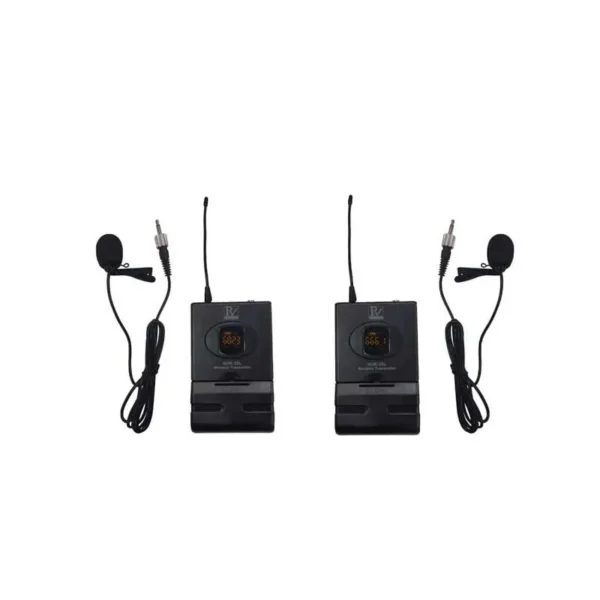 میکروفن بی سیم P.V پی وی مدل HUR-302 دو یقه ای 3 میکروفن بی سیم P.V پی وی مدل HUR-302 دو یقه ای