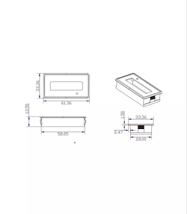 نمایشگر سطح شارژ و ظرفیت باتری رو پنلی ۱۲ تا ۴۸ ولت 3 نمایشگر سطح شارژ و ظرفیت باتری رو پنلی ۱۲ تا ۴۸ ولت