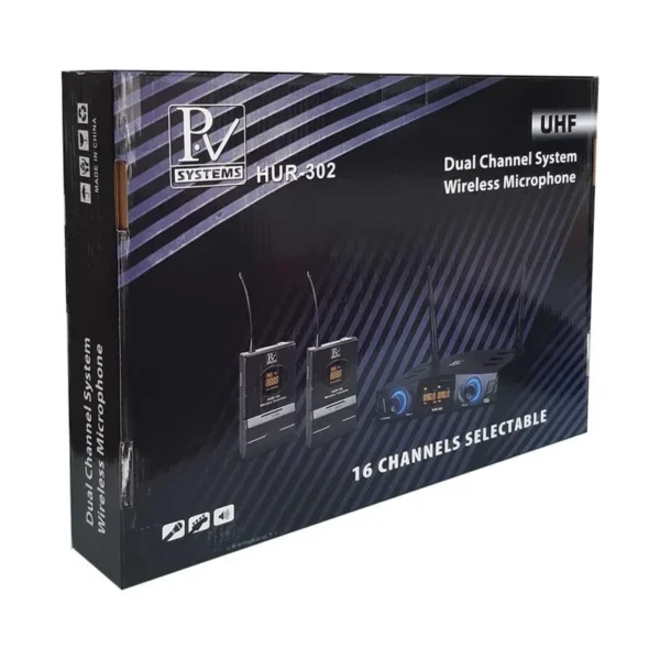 میکروفن بی سیم P.V پی وی مدل HUR-302 یقه ای و دستی 7 میکروفن بی سیم P.V پی وی مدل HUR-302 یقه ای و دستی