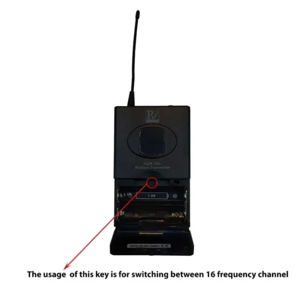 میکروفن بی سیم P.V پی وی مدل HUR-302 یقه ای و دستی 9 میکروفن بی سیم P.V پی وی مدل HUR-302 یقه ای و دستی