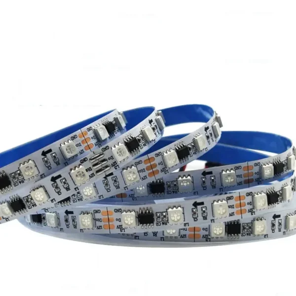 ال ای دی نواری RGB دیتاپذیر چیپ 2811 تراکم 60 7 ال ای دی نواری RGB دیتاپذیر چیپ 2811 تراکم 60