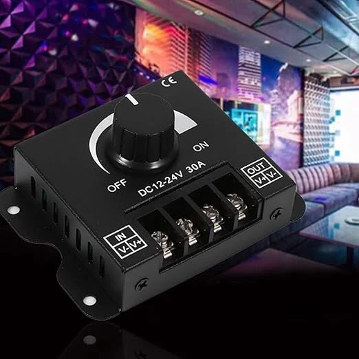 دیمر 12 - 24 ولت 30 آمپر با ریموت 7 دیمر 12 - 24 ولت 30 آمپر با ریموت