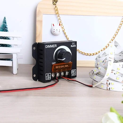 دیمر 12 - 24 ولت 30 آمپر با ریموت 3 دیمر 12 - 24 ولت 30 آمپر با ریموت