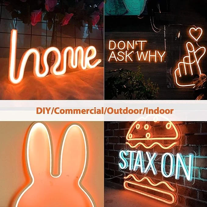 ریسه نئون فلکسی 12 ولت نارنجی 2 ریسه نئون فلکسی 12 ولت نارنجی