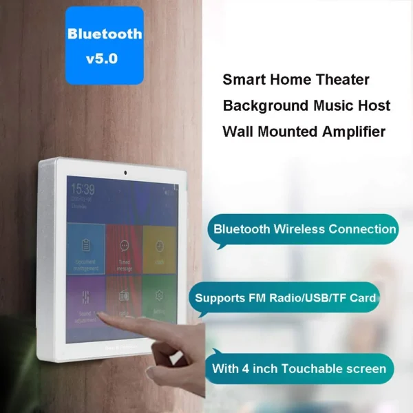 آمپلی فایر دیواری ۴ کانال تمام تاچ
