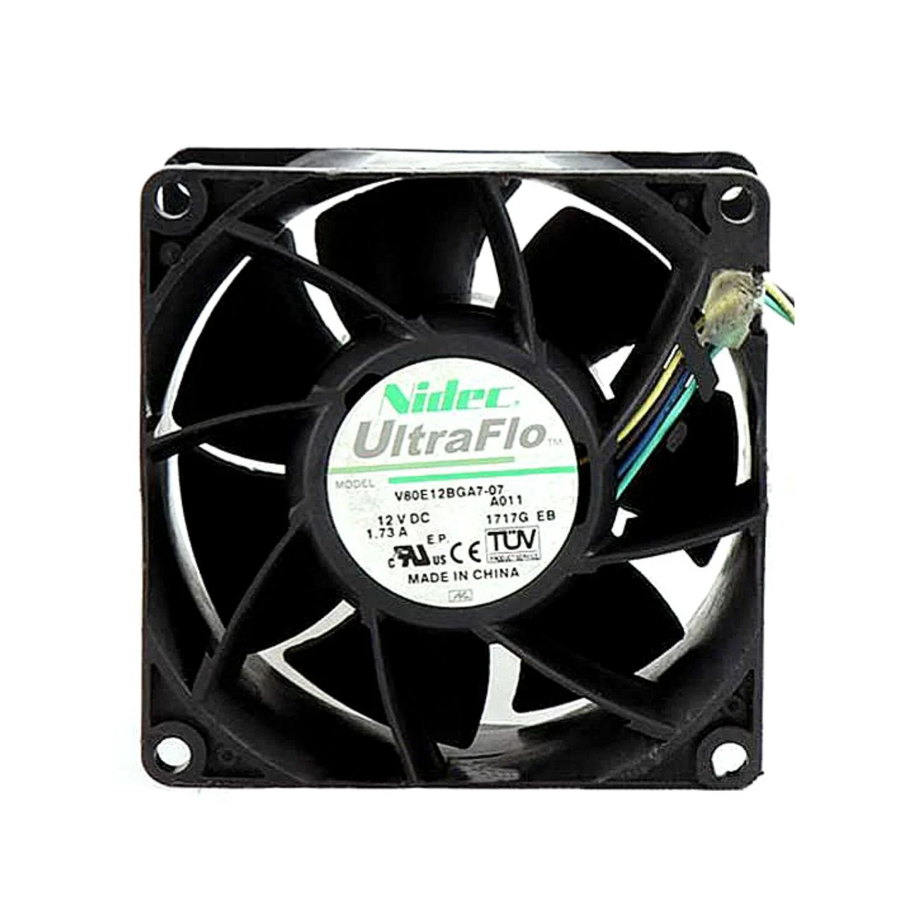 جت فن توربو 8 در 8 بلبرینگی ۱۲ ولت 1.73 آمپر Nidec 1 جت فن توربو 8 در 8 بلبرینگی ۱۲ ولت 1.73 آمپر Nidec