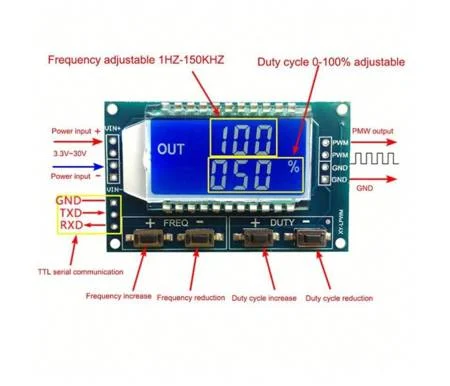 ماژول تولید سیگنال PWM مدل XY-LPWM با نمایشگر دیجیتال 3 ماژول تولید سیگنال PWM مدل XY-LPWM با نمایشگر دیجیتال