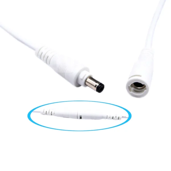 فیش آداپتور قفل دار سیمدار 2 پین نری و مادگی