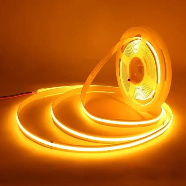 ال ای دی نواری COB انبه ای 10 متری 4 ال ای دی نواری COB انبه ای 10 متری