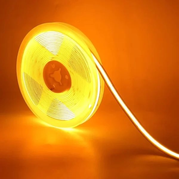 ال ای دی نواری COB انبه ای 10 متری 5 ال ای دی نواری COB انبه ای 10 متری