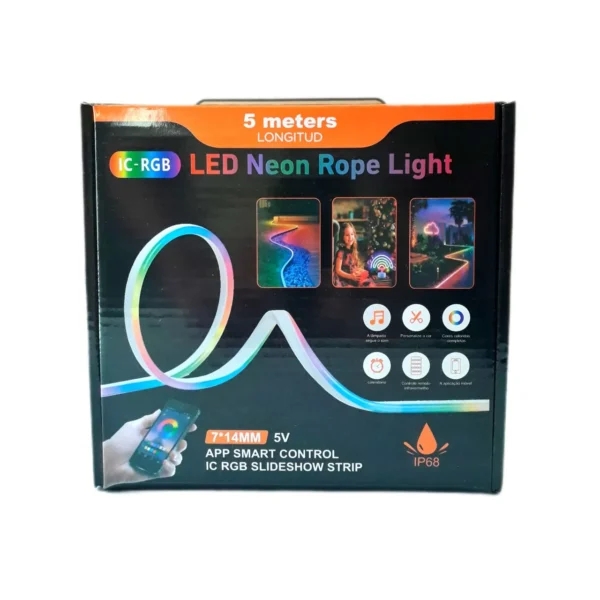 نئون RGB دیتاپذیر پک ۵ متری کامل 7 نئون RGB دیتاپذیر پک ۵ متری کامل