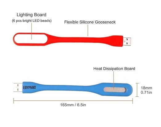چراغ 5 ولت USB انعطاف پذیر 2 چراغ 5 ولت USB انعطاف پذیر