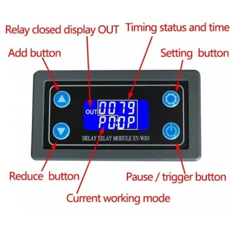 تایمر دیجیتال روپنلی 6 الی 30 ولت مدل XY-WJ01 2 تایمر دیجیتال روپنلی 6 الی 30 ولت مدل XY-WJ01
