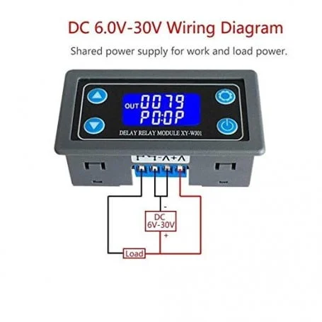 تایمر دیجیتال روپنلی 6 الی 30 ولت مدل XY-WJ01 4 تایمر دیجیتال روپنلی 6 الی 30 ولت مدل XY-WJ01