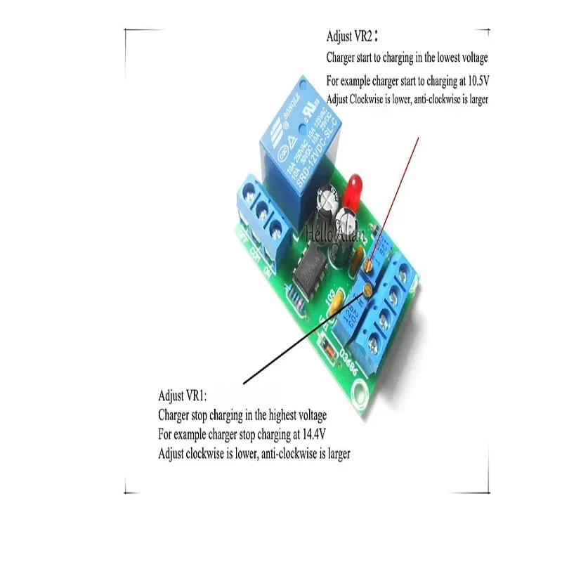 ماژول شارژ اتوماتیک باتری 12 ولت مدل XH-M601 2 ماژول شارژ اتوماتیک باتری 12 ولت مدل XH-M601