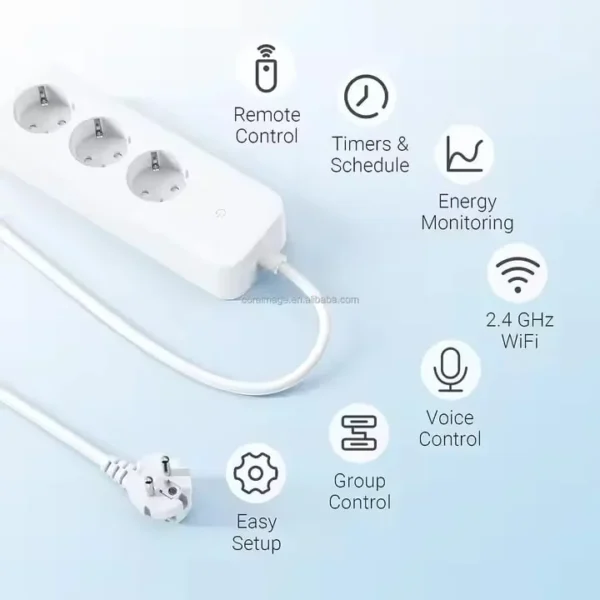 سه راهی برق هوشمند وایفای فرمان صوتی الکسا و گوگل 5 سه راهی برق هوشمند وایفای فرمان صوتی الکسا و گوگل