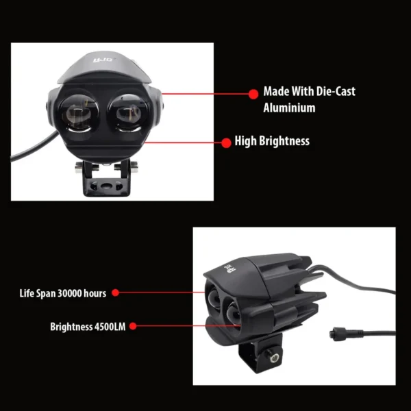 پرژکتور دو لنز 160 وات دو رنگ سفید زرد HLG