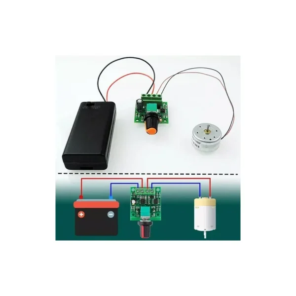 ماژول کنترل دور موتور 1803BK DC جریان 2A 3 ماژول کنترل دور موتور 1803BK DC جریان 2A