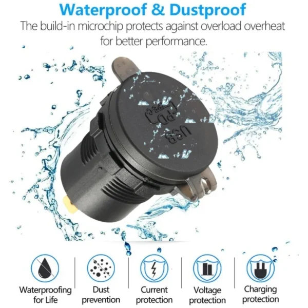 شارژر فست و ولت متر خودرویی 12-24 ولت Fast با کلید ON/OFF 9 شارژر فست و ولت متر خودرویی 12-24 ولت Fast با کلید ON/OFF