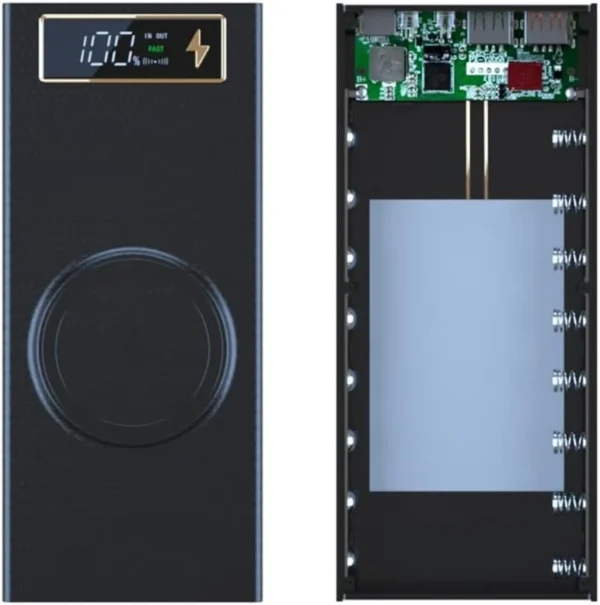 قاب پاوربانک فست شارژ 22/5 وات با وایرلس 15 وات 6 قاب پاوربانک فست شارژ 22/5 وات با وایرلس 15 وات