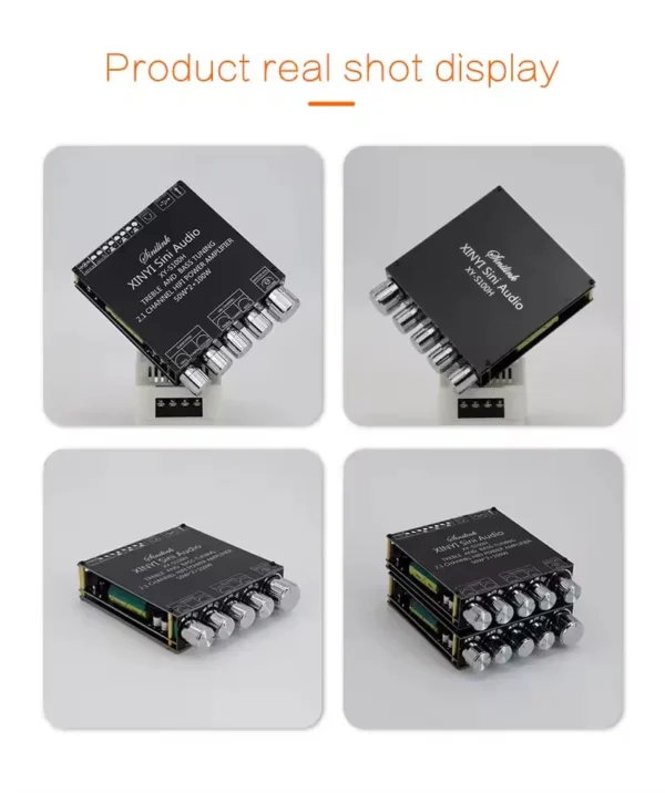 ماژول آمپلی فایر صوتی بلوتوث دار دو کاناله 50 وات + ساب 100 وات مدل XY-S100H