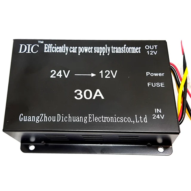 مبدل برق خودرو 24V To 12V 30A 2 مبدل برق خودرو 24V To 12V 30A