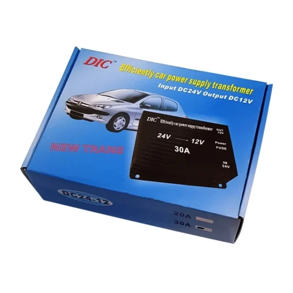 مبدل برق خودرو 24V To 12V 30A 3 مبدل برق خودرو 24V To 12V 30A