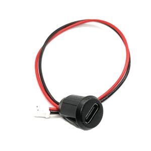 کانکتور مادگی Type-c پنلی 2 پین سیم دار فشاری