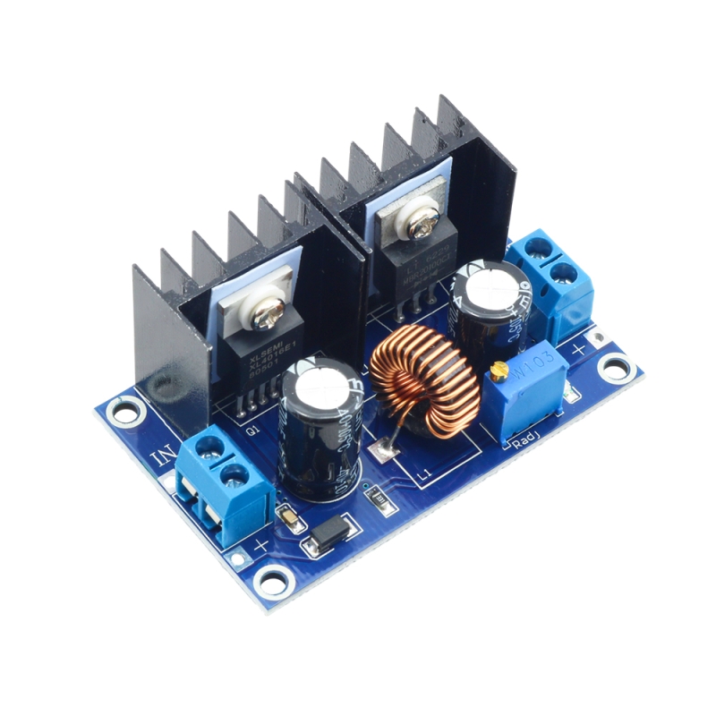 ماژول مبدل ولتاژ dc dc کاهنده xl4016 جریان 8 آمپر با خروجی قابل تنظیم