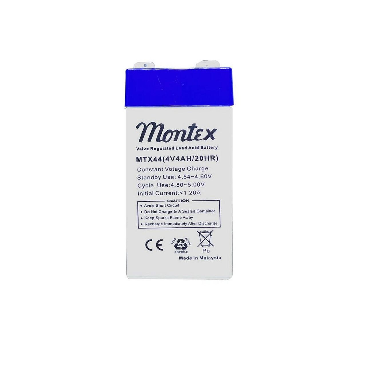 باتری سیلد اسید 4 ولت 4 آمپر مونتکس Montex 1 باتری سیلد اسید 4 ولت 4 آمپر مونتکس Montex